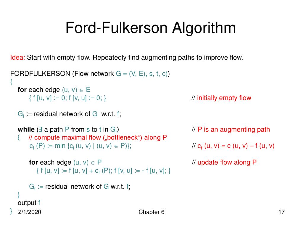 Fundamental Algorithms Chapter 6 Network Flow Ppt Download