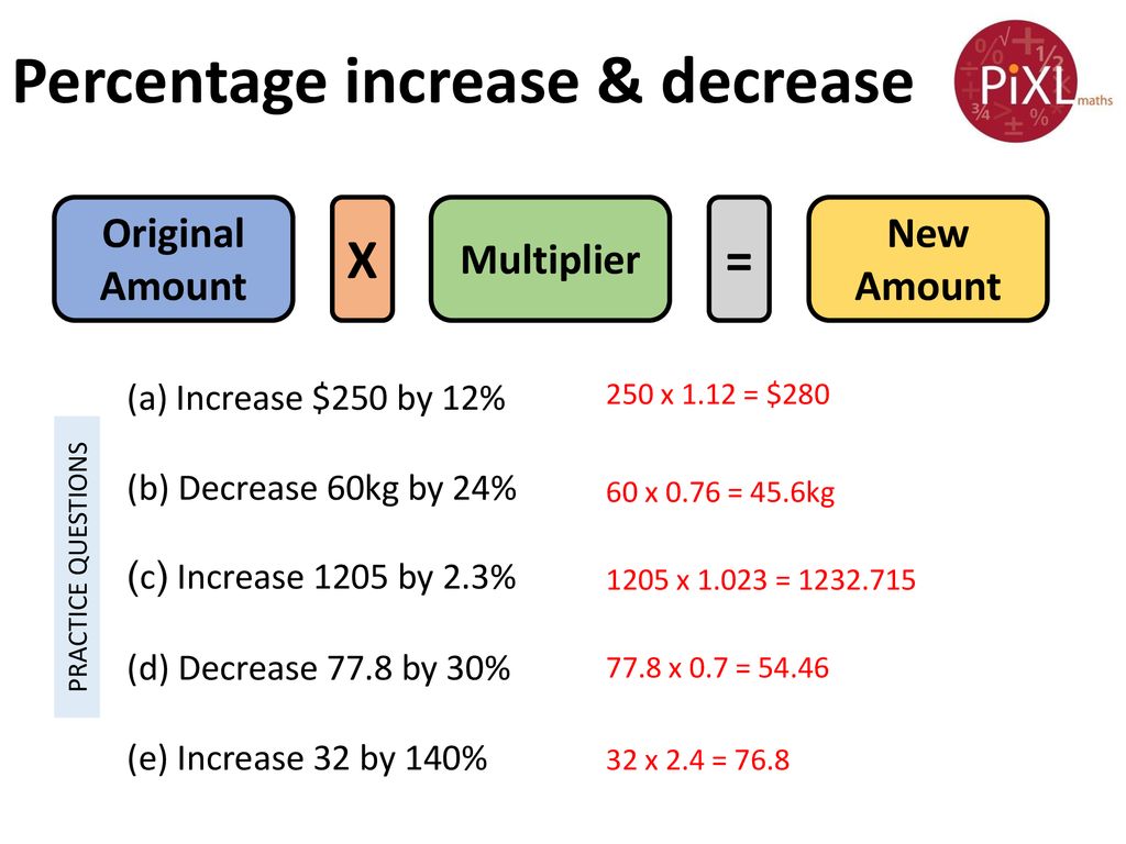 Increase and decrease