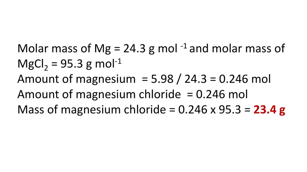 51+ calculate the molecular mass of magnesium chloride
