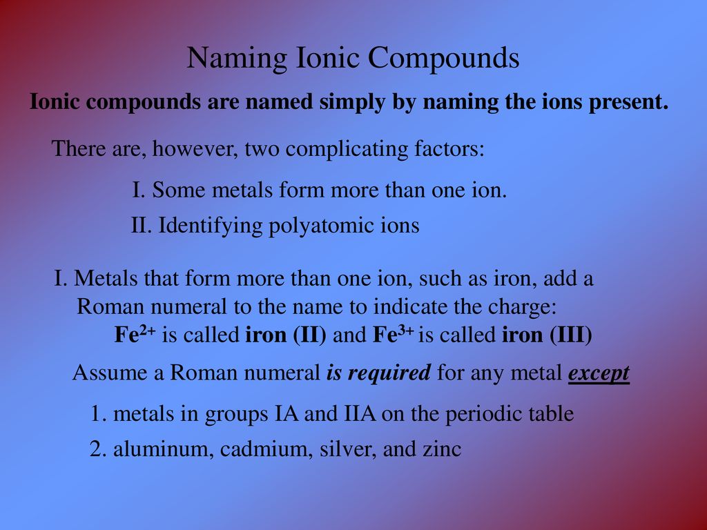 Naming Chemical Compounds: A Review - ppt download