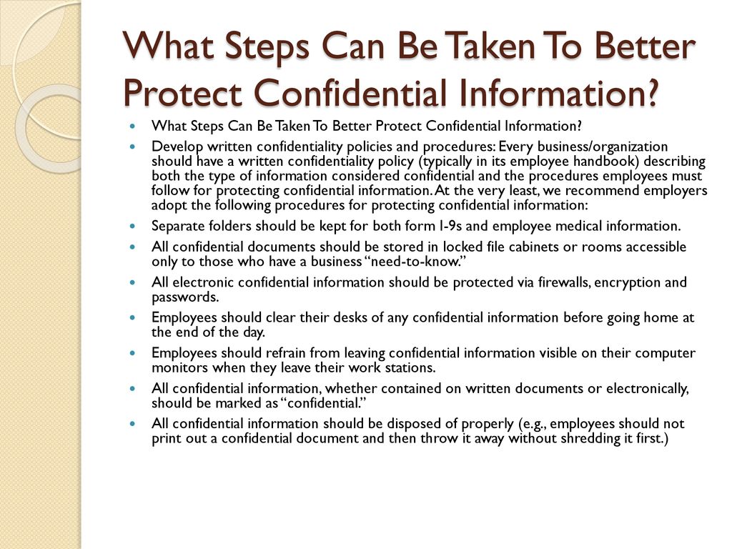Confidentiality Do You Know What It Is? - Ppt Download