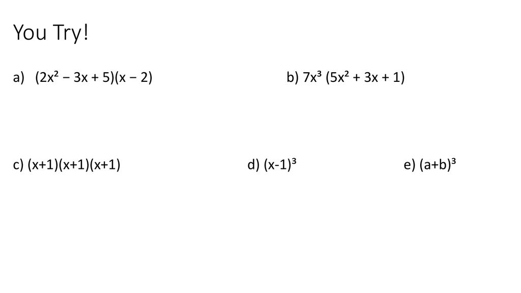 Ch 4 2 Adding Subtracting And Multiplying Polynomials Ppt Download