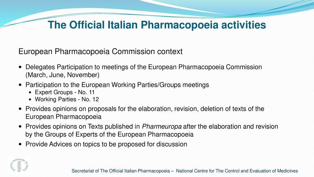 Official Italian Pharmacopoeia Fu Ppt Download