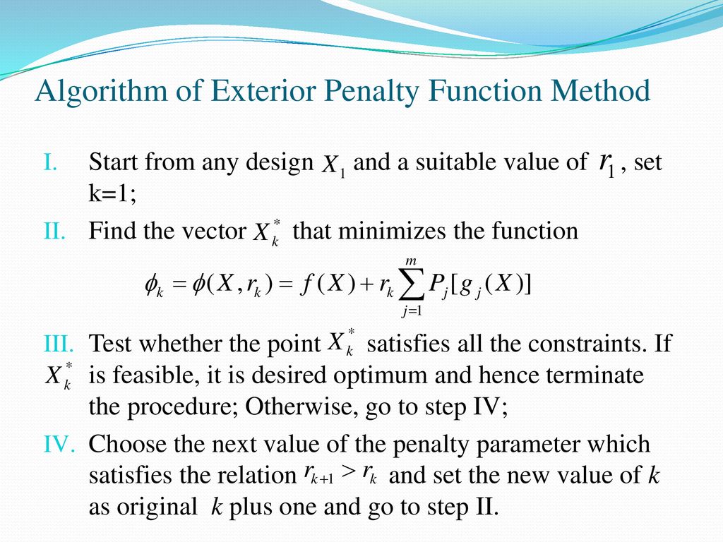 Chapter 5 Algorithms to Seek Optimum - ppt download
