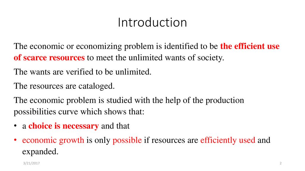 Chapter 2 Economic Problem Ppt Download