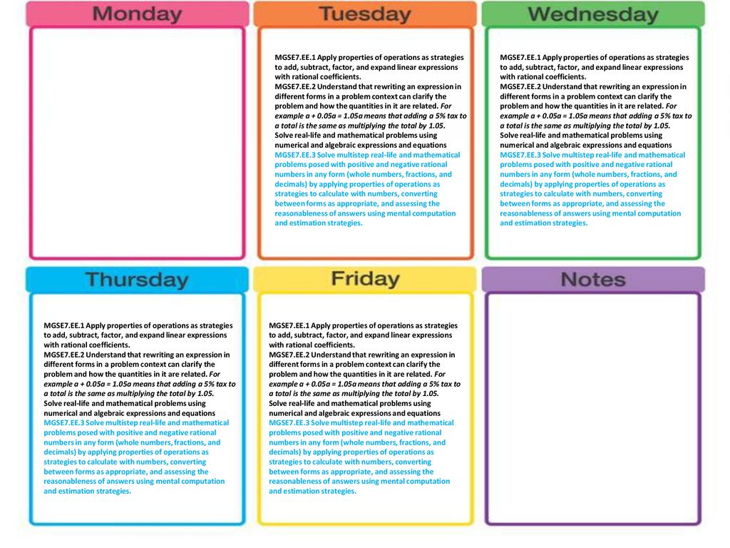 Week At A Glance November Ppt Download