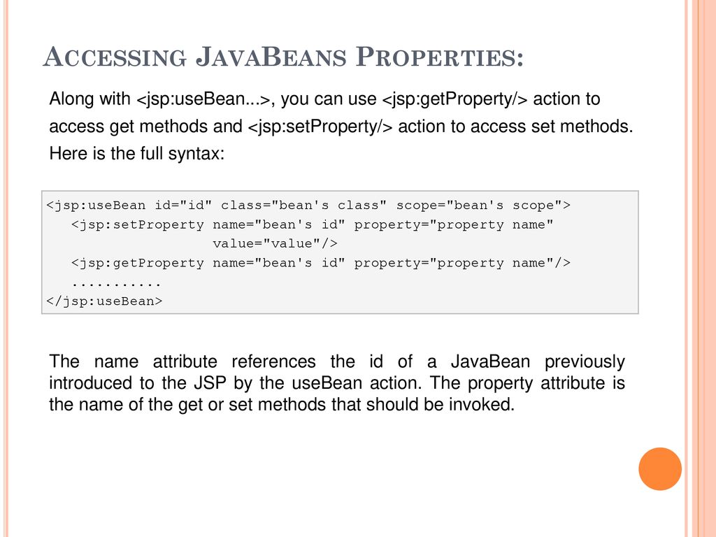 JSP JavaBeans 9-Feb ppt download