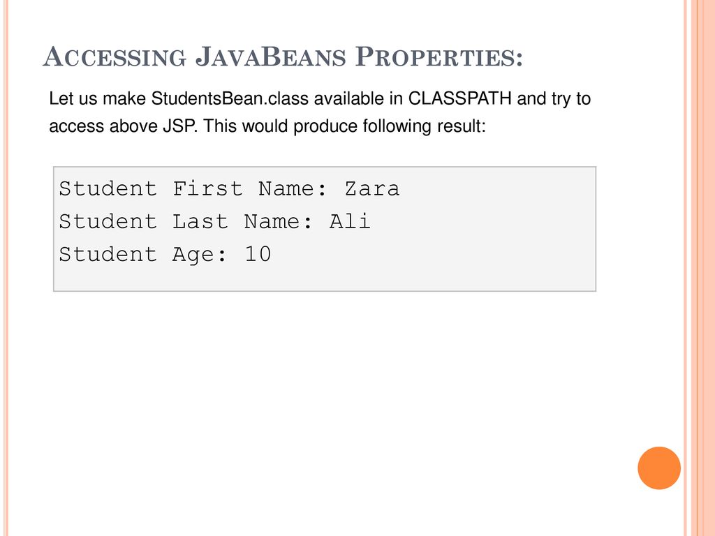 JSP JavaBeans 9-Feb ppt download