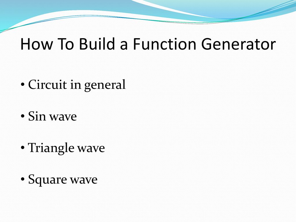 Functions and Signal Generators Circuit Diagram