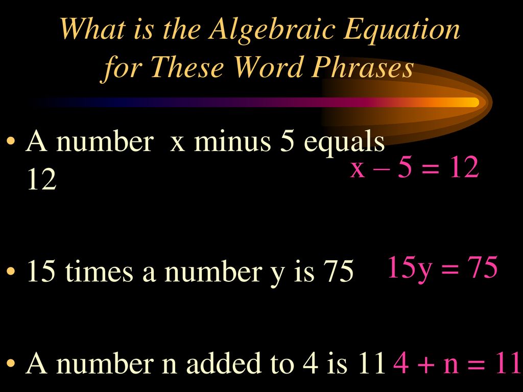 Writing Expressions And Equations Ppt Download