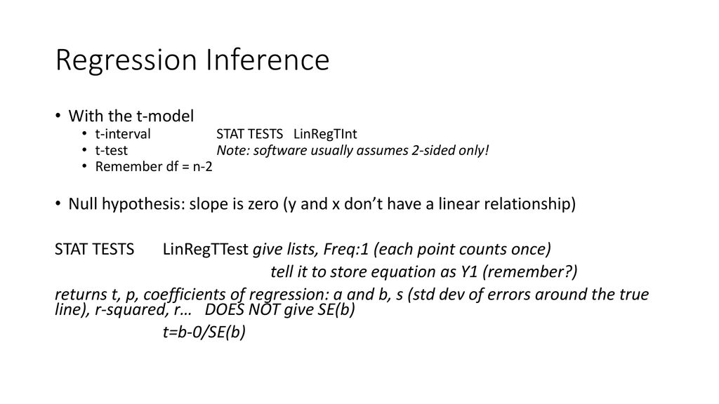 Chapter 27: Inferences For Regression - Ppt Download