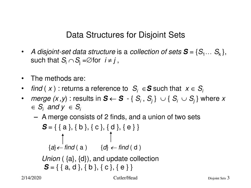 Disjoint Data Sets Cs575 Class Ppt Download