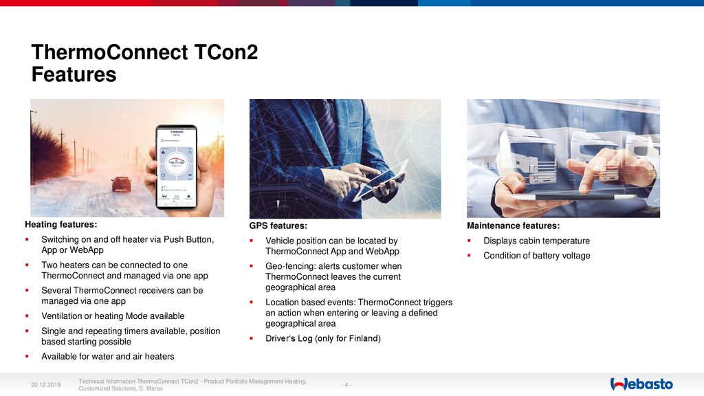 Product Information ThermoConnect TCon2 Webasto Thermo & Comfort SE - ppt  download