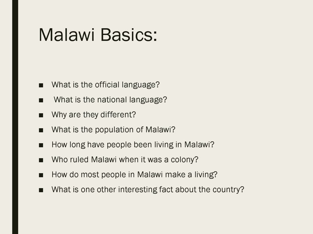 malawi national language