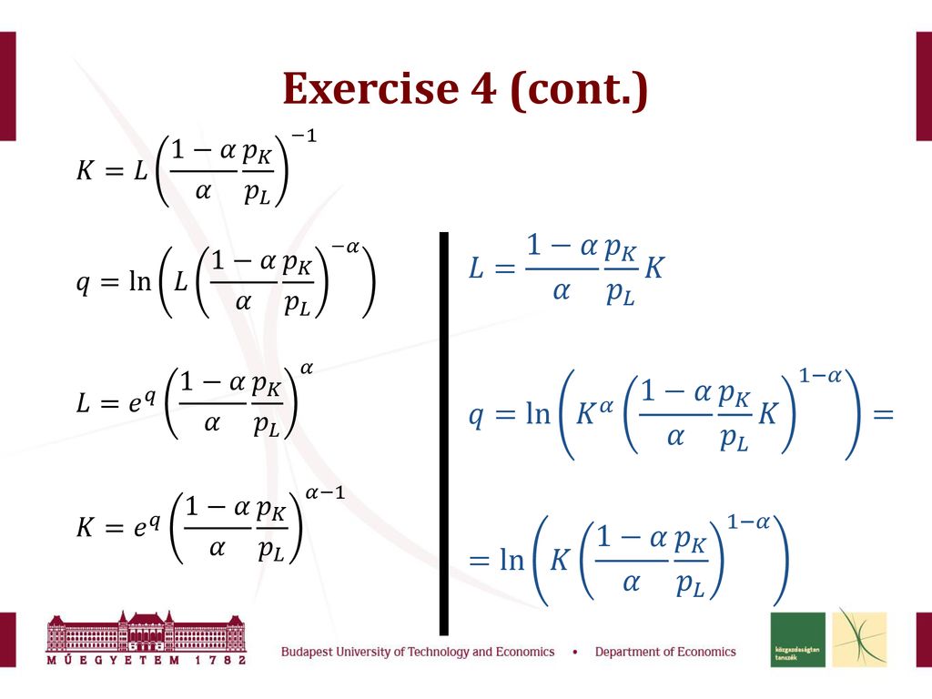 Exercises Production And Costs Ppt Download
