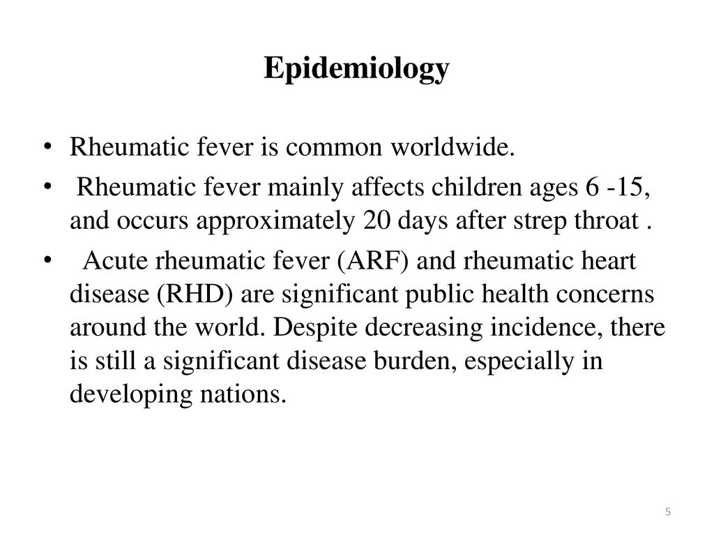 Acute Rheumatic Fever/Heart Diseases - Ppt Download