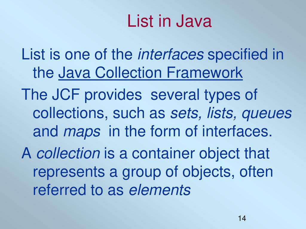 Intro to OOP with Java, C. Thomas Wu List - ppt download
