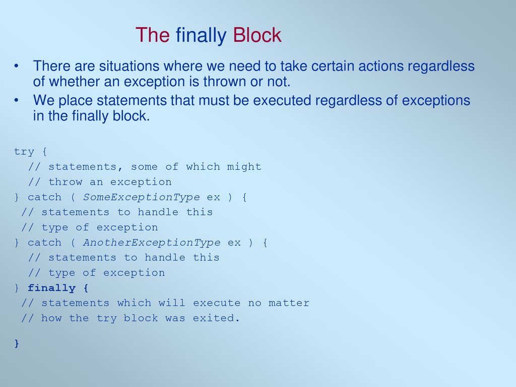 STIA1123 : Programming 2 Exception Handling. - ppt download