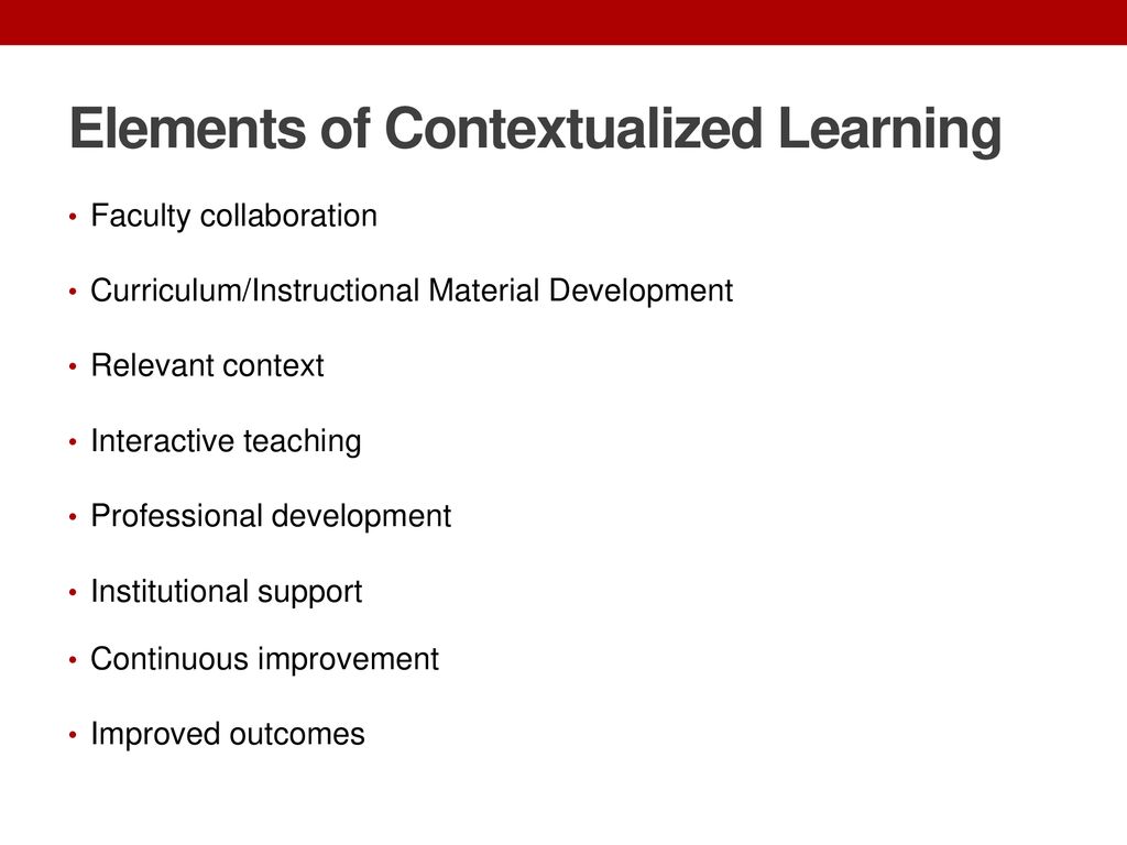 Contextualized curriculum ppt download