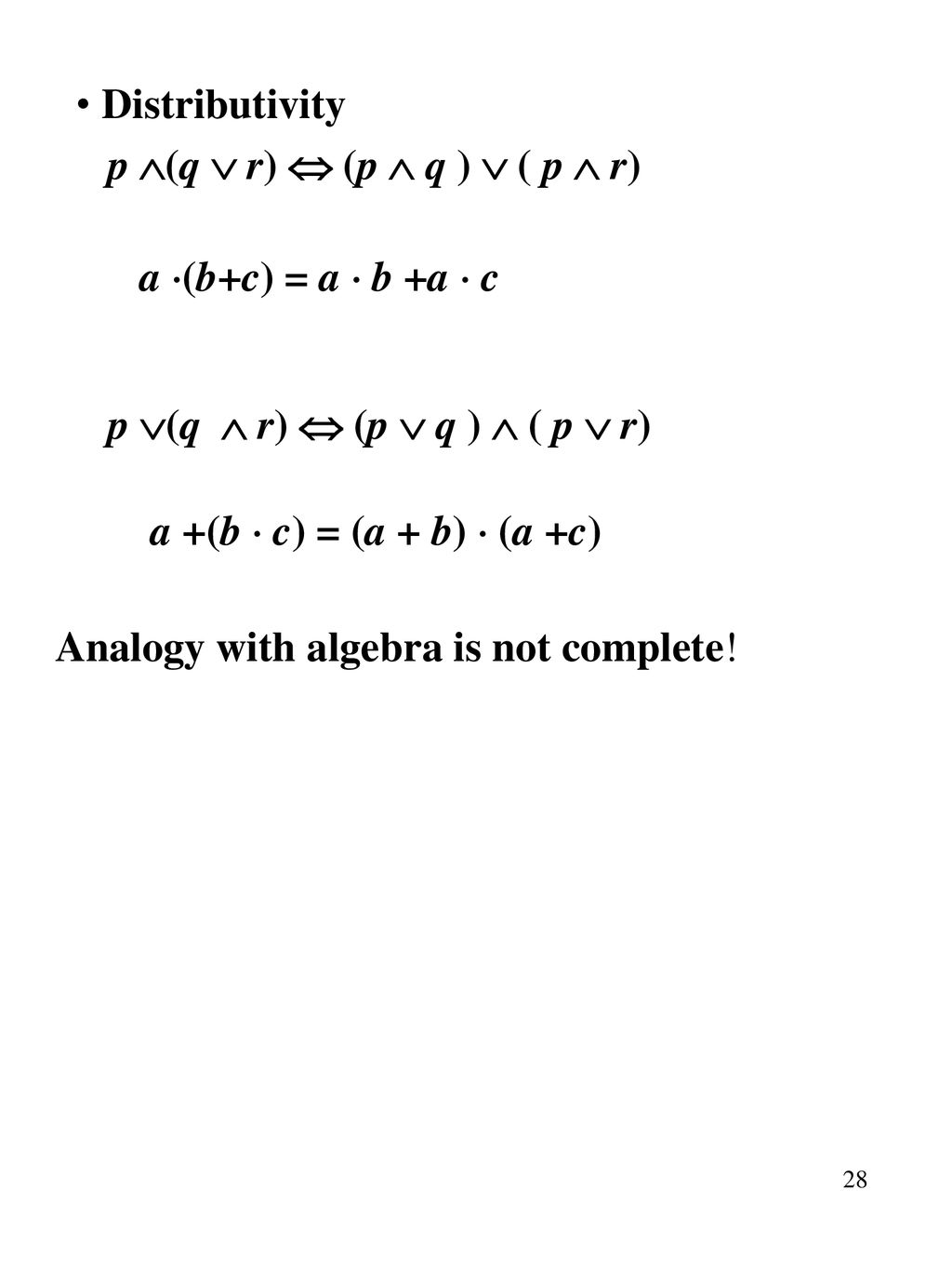 1 1 Fundamentals Of Logic The Rules Of Logic Give Precise Meaning To Ppt Download