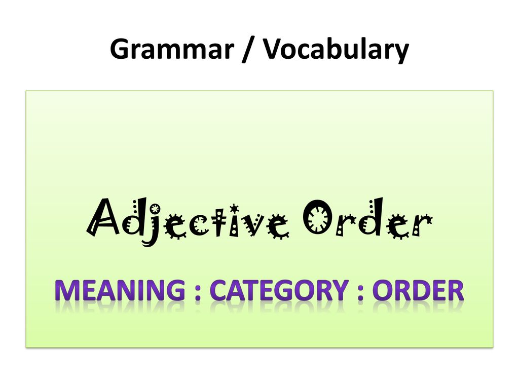 Category Meaning Category Spanish Abbreviations