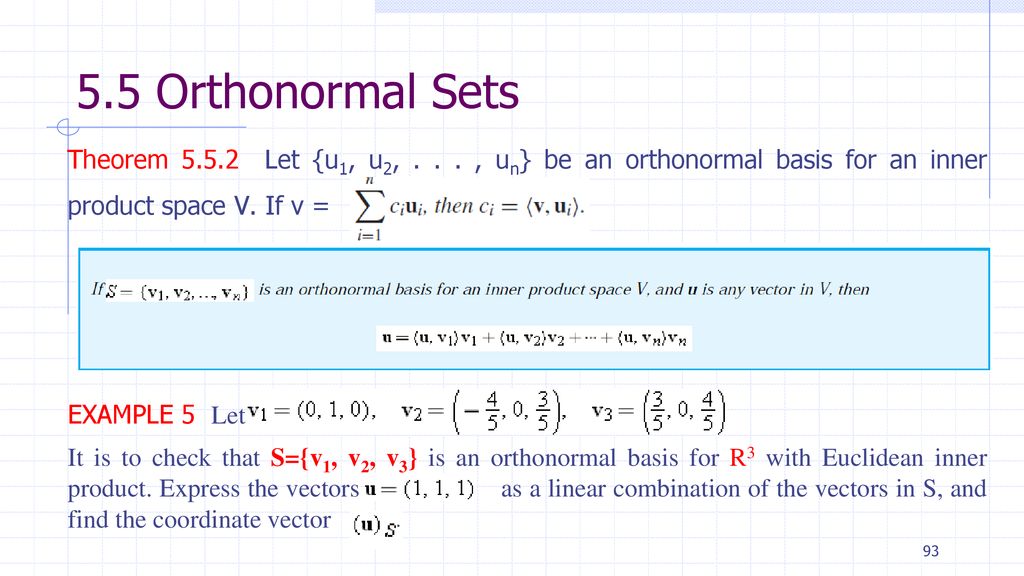 Chapter 5 Orthogonality Ppt Download