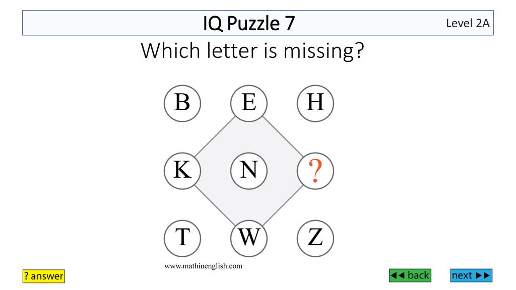 IQ puzzles and brain teasers - ppt download