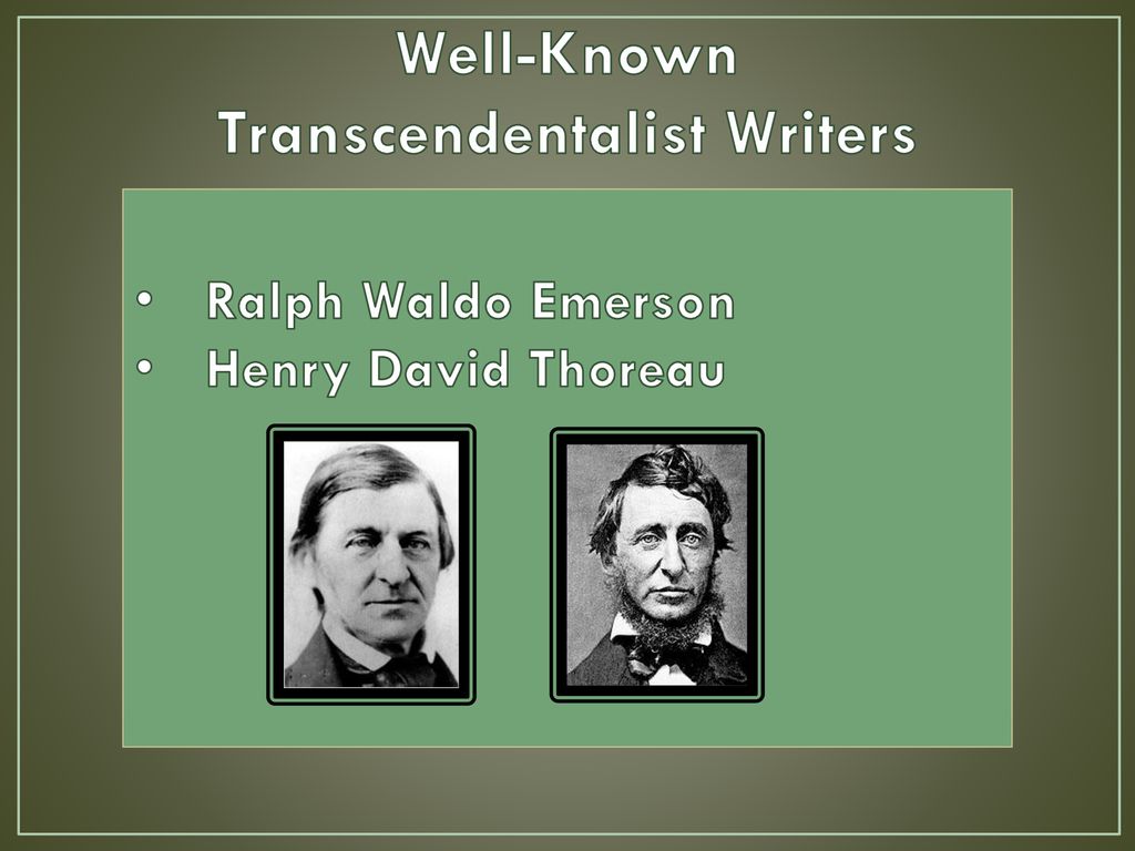 transcendentalist writers