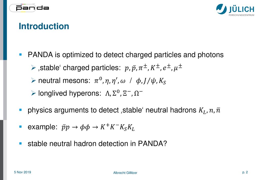 Neutral Hadron Detection With Panda Ppt Download