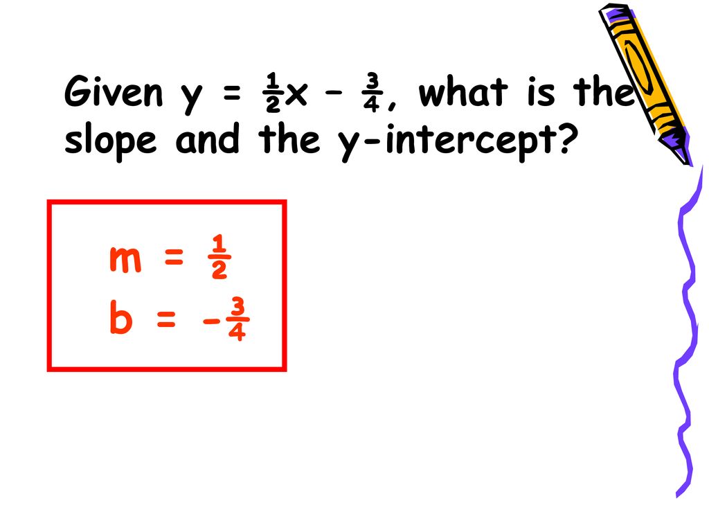 When An Equation Is In Slope Intercept Form Ppt Download
