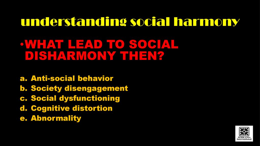 what is social harmony