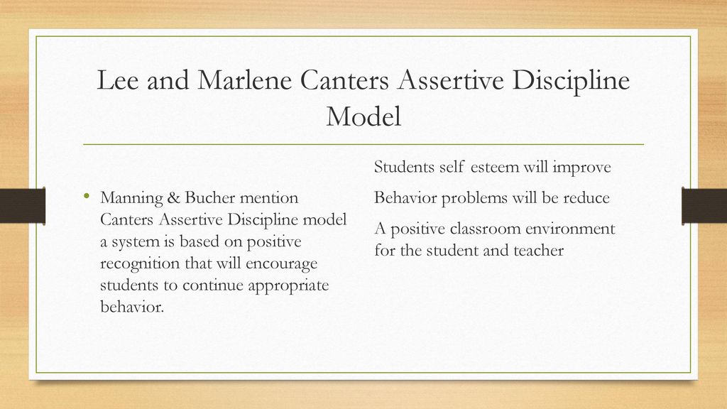 DOC) Behaviour modification and assertive discipline