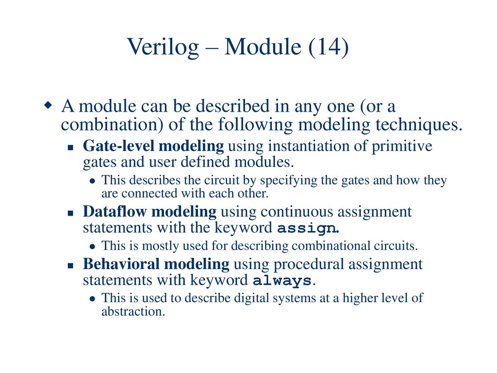 Verilog HDL Introduction - ppt download