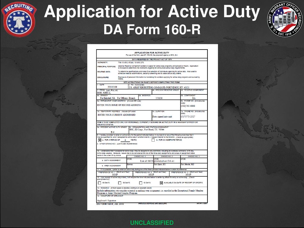 Warrant Officer Applicant Brief Ppt Download