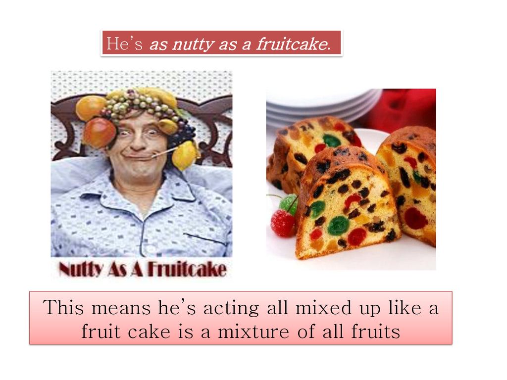 Nutty as a fruitcake meaning