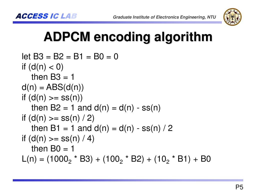 Adaptive Differential Pulse Code Modulation - ppt download