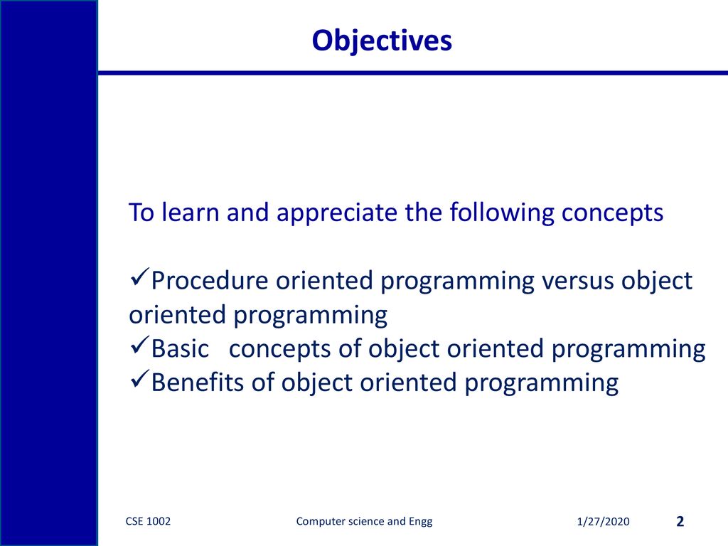 Introduction to Object Oriented Programming - ppt download