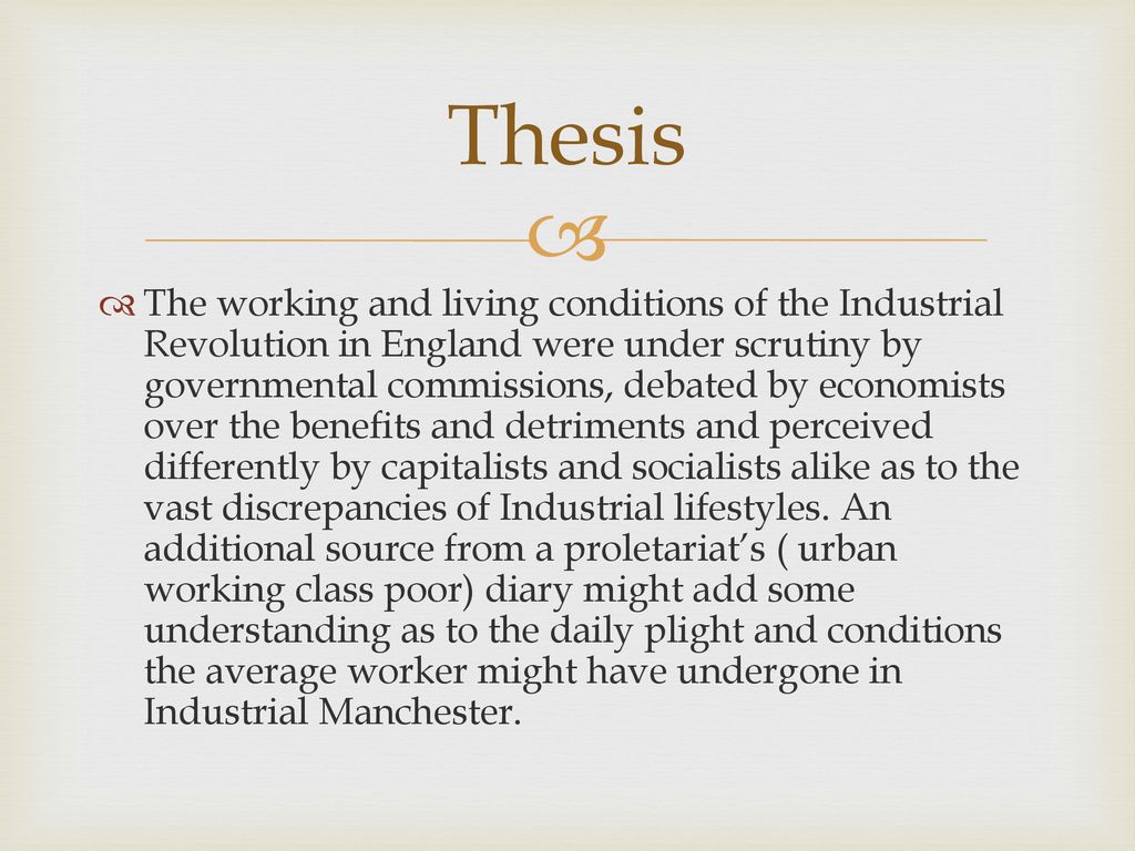 thesis on industrial revolution