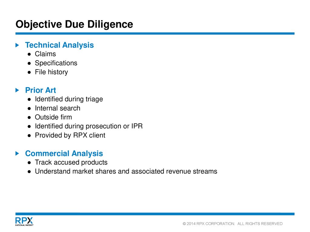 Objective Due Diligence
