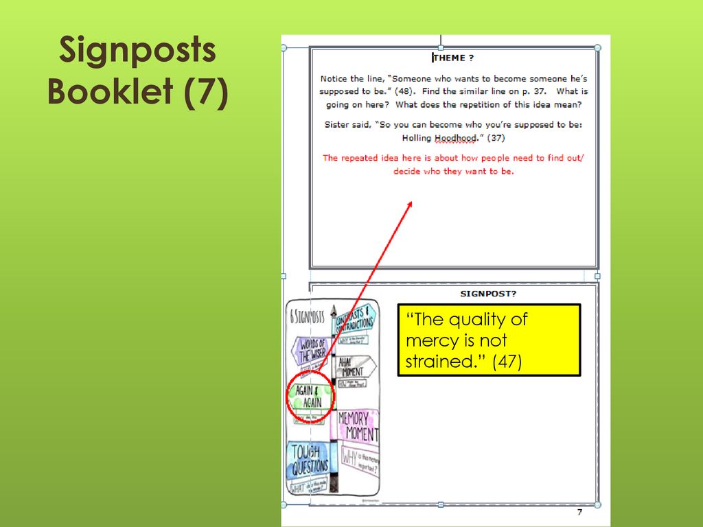 I can write the developing theme in The Wednesday Wars. - ppt download Pertaining To Notice And Note Signposts Worksheet