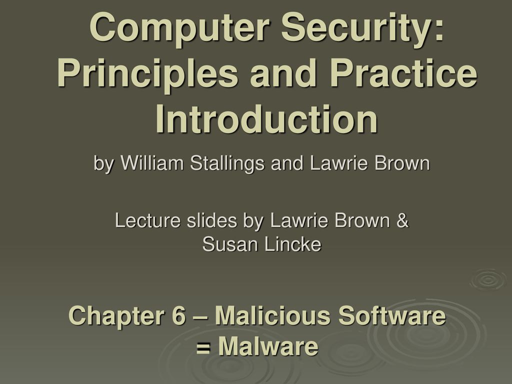 Computer Security: Principles And Practice Introduction - Ppt Download