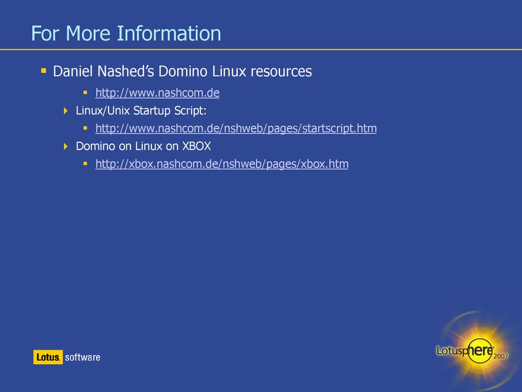 Bp403 Moving Ibm Lotus Domino To Linux - Ppt Download