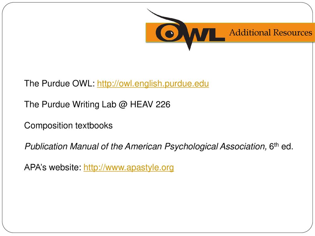 Apa Style Ppt Download Purdue Owl Citing Interview 