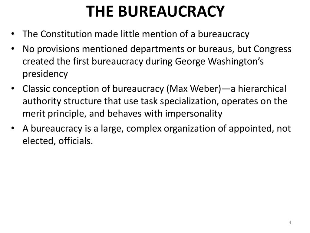 Institutions of Government: Bureaucracy - ppt download
