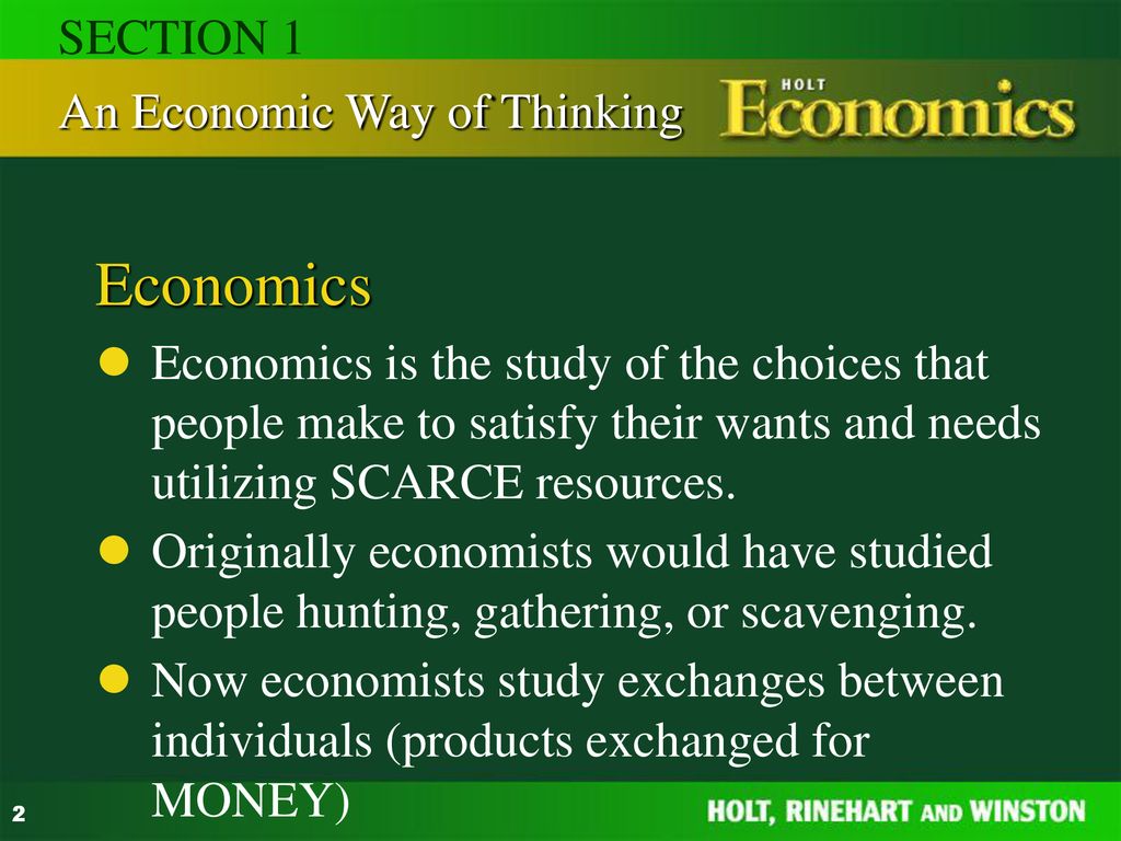 Essential Question Section 1 An Economic Way Of Thinking Ppt Download