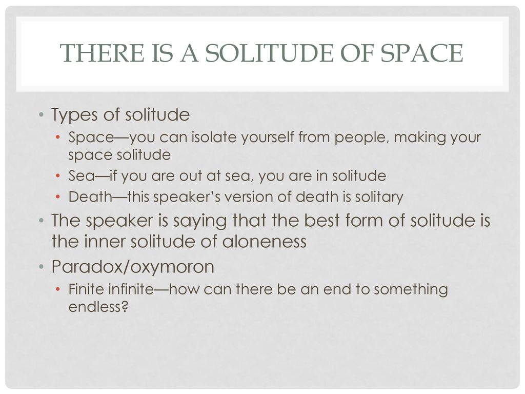 emily dickinson there is a solitude of space