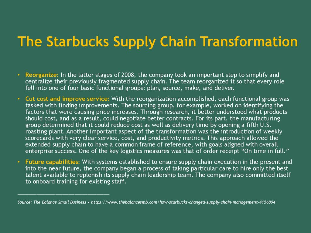 starbucks supply chain