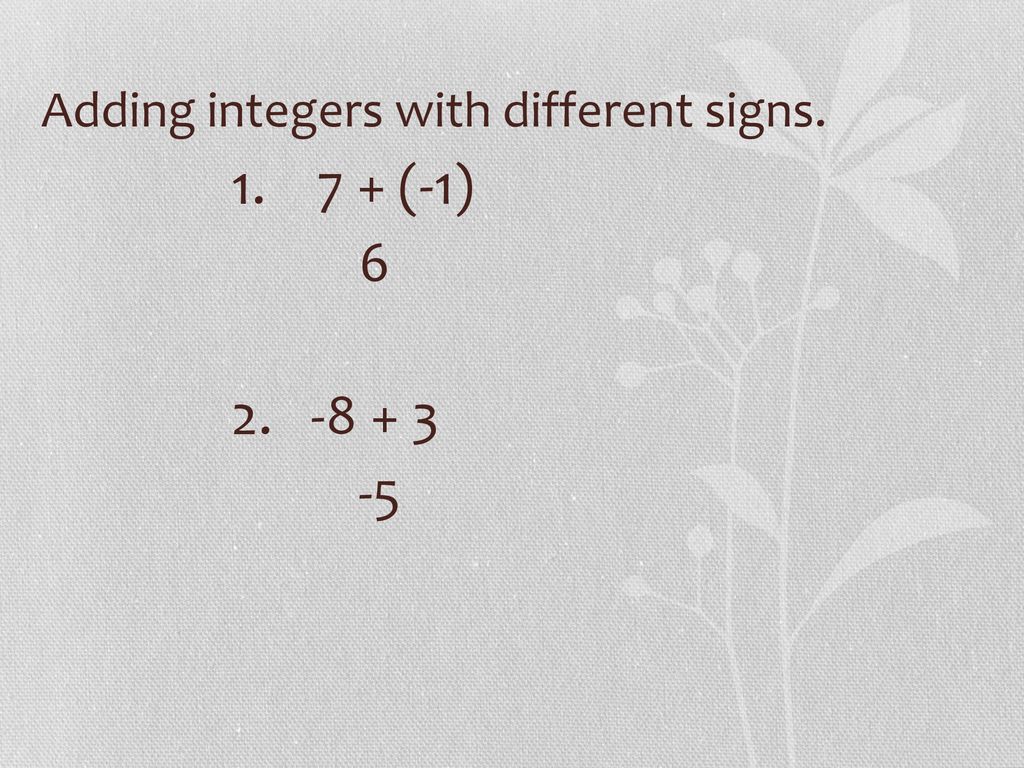 Adding Integers 7th Grade Math Pg ppt download