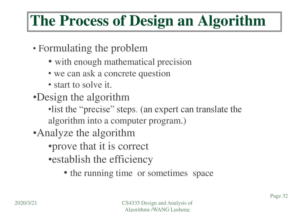 CS4335: Design and Analysis of Algorithms - ppt download