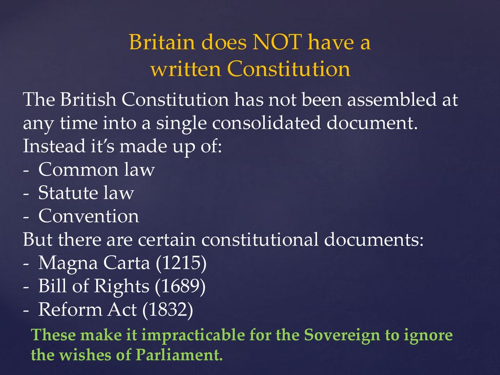 does britain need a written constitution